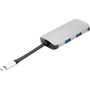 Адаптер PowerPlant Adapter USB-C to HDMI+USB3.0+USB-C+RJ45 (CA911691)