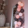 Гирлянда Cotton ball lights на 35 шаров 5,5м, Pink-Grey: Применение Для дома