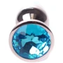 Анальная пробка с кристаллом BOSS of TOYS Boss Series - Jewellery Red Gold PLUG Light Blue S, BS6400113