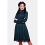 Платье FashionUp PL-1517C 46 зеленое повседневное до середины бедра