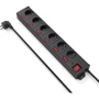 Сетевой фильтр Hama 6xТип F 3x1.5мм кв 16A SW 1.4 м черный (00223160)
