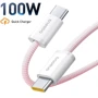 Кабель Baseus Cable USB-C to USB-C Dynamic 4 Fast Charging 100W 1m Pink (P10381400411-00) фото 4