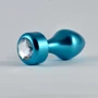 Анальная пробка с кристаллом LoveToy Anal Plug Aluminium Blue