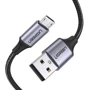 Кабель UGREEN USB Cable to MicroUSB US290 2.4A 1m Metal/Black