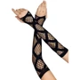 Длинные митенки Leg Avenue Faux wrap net arm warmers One size Black