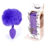 Анальная пробка S с хвостом BOSS of TOYS Boss Series - Silicon PLUG Bunny Tail Purple, BS6400101