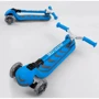 Самокат трехколесный Best Scooter складной алюминиевый руль, 4 колеса PU со светом Blue (102319): Материал колес полиуретан