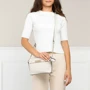 Женская сумка кросс боди Guess Bea Double Zip Crossbody молочная (HWVS8132150-STO): Фактура Матовая, Гладкая