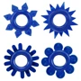 Набор из 4 эрекционных колец Chisa Get Lock Cock Rings Set Blue