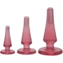 Набор анальных пробок Doc Johnson Crystal Jellies Anal Initiation Kit - Pink