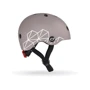 Детский защитный шлем Scoot&Ride коричневый с фонариком (SR-181206-BROWNLINES) фото 8