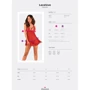 Прозрачная сорочка бэби-долл Obsessive Lacelove babydoll & thong M/L Red