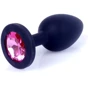 Анальная пробка Boss Series - Jewellery Black Silicon PLUG Medium Pink (BS6400087)