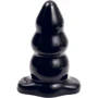 Анальная пробка Tripple Ripple Butt Plug Large, 11.6x6 см, черный