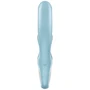 Вибратор-кролик Satisfyer Love Me Blue, гибкий, отросток с тройным кончиком