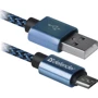 Кабель Defender PRO USB Cable to microUSB 1m Blue (87805)
