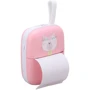 Детский беспроводной мини термопринтер Mini Printer для телефона Кошечка розовая фото 4