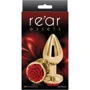 Анальная пробка Ns Novelties - Rose Buttplug M (золотистая с красным)
