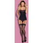Комплект Obsessive Floweria corset, S/M