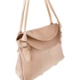 Жіноча сумка-мішок Laskara бежева (LK-10236-beige): Застібка Блискавка