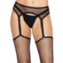 Чулки-сетка Leg Avenue Net stockings with garter belt One size Black
