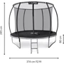 Батут Outtec Premium 12ft (374см) чорно-сірий із внутрішньою сіткою (5907766665861) фото 2
