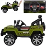 Дитячий електромобіль Джип Bambi Racer Jeep Wrangler, зелений (M 3237EBLR-10): Рекомендований вік от 1 года до 4 лет