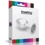 Анальная пробка с кристаллом LoveToy Large Silver Plug Red