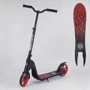 Самокат двоколісний Best Scooter c PU колесами, широким велосипедним кермом, новим затискачем керма Black / Red (98442)