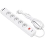 Сетевой фильтр 2E 5XSchuko, 3G*1.5мм, 3*USB-A, 2м, white (2E-SP515M2USBWH)