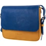 Женская сумка почтальонка Laskara разноцветная (LK-10245-blue-yellow)