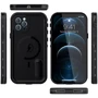 Чехол для iPhone Shellbox DOT Solid Dropproof And Waterproof Case Black for iPhone 12 Pro Max: Цвет черный