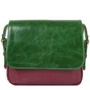 Жіноча сумка почтальонка Laskara різнобарвна (LK-10245-green-plum)
