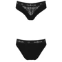 Трусики с широкой резинкой и кружевом Passion PS001 PANTIES XL, black