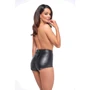 Шортики Noir Handmade F318 Wild crocodile printed wetlook shorts Вlack, XL