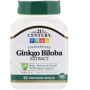 21st Century Ginkgo Biloba Extract Standardized 60 Veggie Caps (CEN-21249)