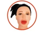 Надувная кукла ANGELINA 3D с вставкой из киберкожи и вибростимуляцией, BS5900001