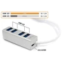 Адаптер Frime Adapter 4xUSB3.0 Silver (FH-30520): Цвет серебристый