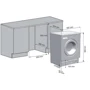 Вбудовувана пральна машина Beko HITV 8733 B0: Розміри ШxВxГ, см 60 x 82 x 54