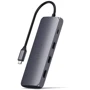 Адаптер Satechi Adapter Aluminum USB-C to USB-C+2xUSB+HDMI+SSD карман Space Gray (ST-UCHSEM): Цвет серый