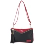 Жіноча сумка-пошет Laskara червона (LK10202-black-red): Тип ручки Зі знімним ременем, Плечовий ремінь, Без ручки