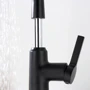 Смеситель для раковины Lefton Single-Hole Waterfall & Pull-Out Liftable Bathroom Faucet-BF2209 Matt Black: Термостат Нет