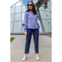 Блуза FLFashion Каприз-1 ФБК 3104 44 синяя с длинным рукавом: Вид Блузы
