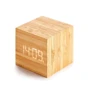Годинник-будильник Gingko Cube Англія настільний на акумуляторі бамбук (G028BO)