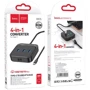 Адаптер Hoco Adapter HB35 USB-C to 3xUSB3.0+RJ45 Black (6931474799005) фото 7