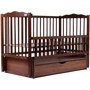 Кровать Babyroom Веселка маятник, ящик, откидной бок DVMYO-3 бук орех (622005)