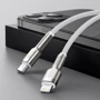 Кабель Baseus Cable USB-C to Lightning Cafule Metal PD 20W 1m White (CATLJK-A02) фото 8