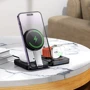 Зарядний пристрій Hoco Wireless Charger CQ11 Ingenious 3in1 Folding Black для iPhone 16 I 15 I 14 I 13 I 12 series, Apple Watch and Apple AirPods фото 6