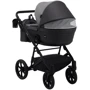 Коляска 2 в 1 Bair Kiwi шкіра 100% BK-21/15 сірий - графіт: Матеріал коліс резина
