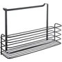 Полка подвесная односекционная Metaltex 34x12x22 см черная покрытие Touch-Therm Galileo Lava (352608)